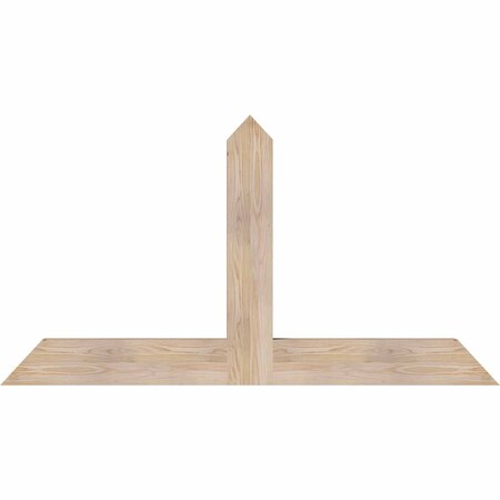 Ekena Millwork Portland Smooth Timber Gable Bracket, Douglas Fir, 60"W x 32"H x 3 1/2"D x 5 1/2"F, 13/12 Pitch GBW060X32X0406POR00SDF
